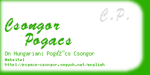 csongor pogacs business card